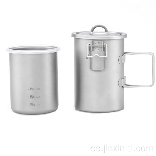 Juego de ollas de cocina de titanio multifuncional de 900 ml